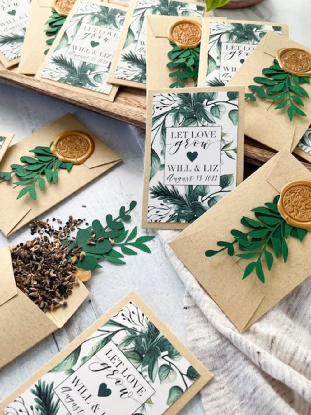 100 Flower Seed Packets Party Wedding Favours DIY